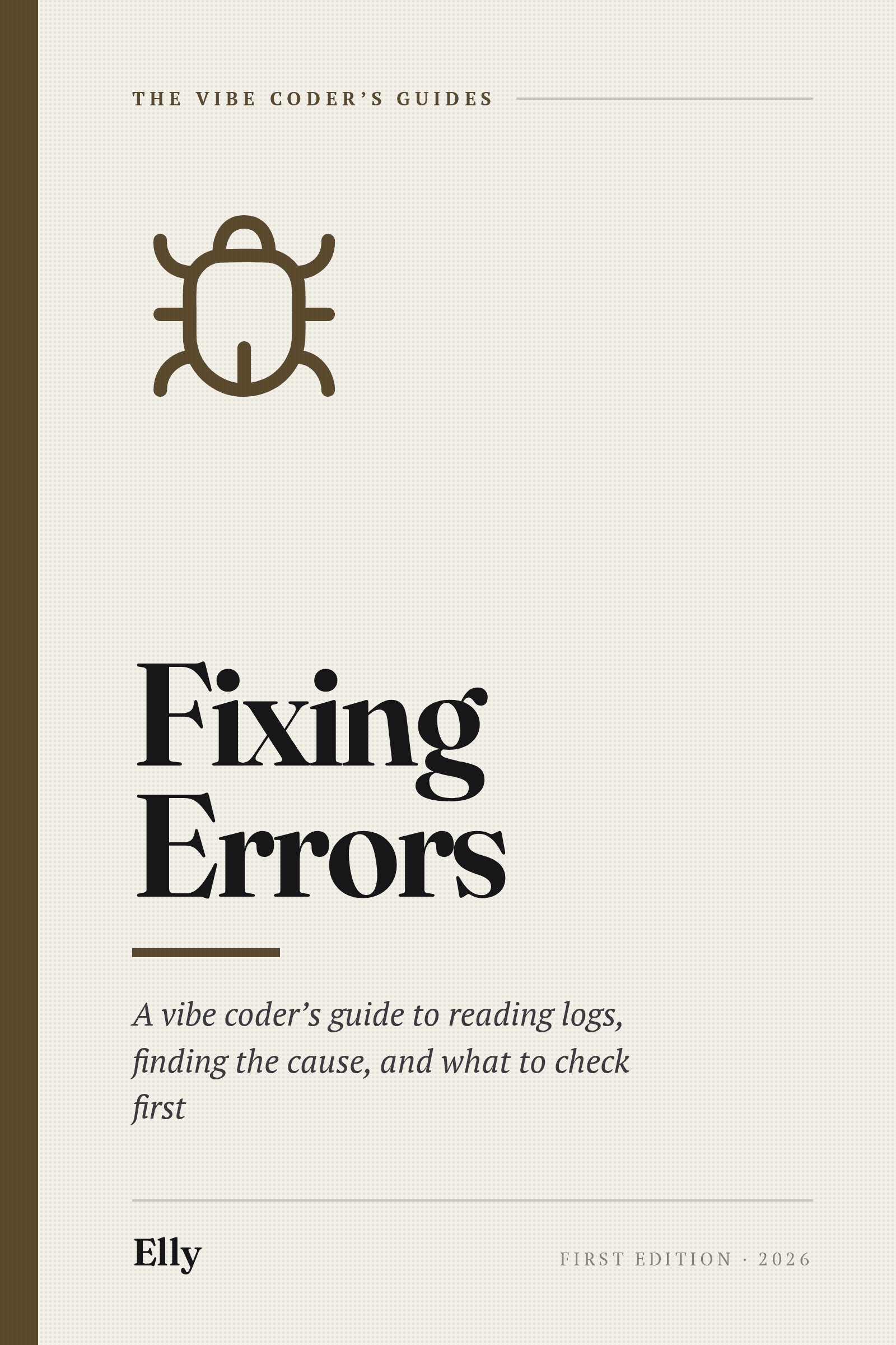 Cover of Fixing Errors, a vibe coder's guide