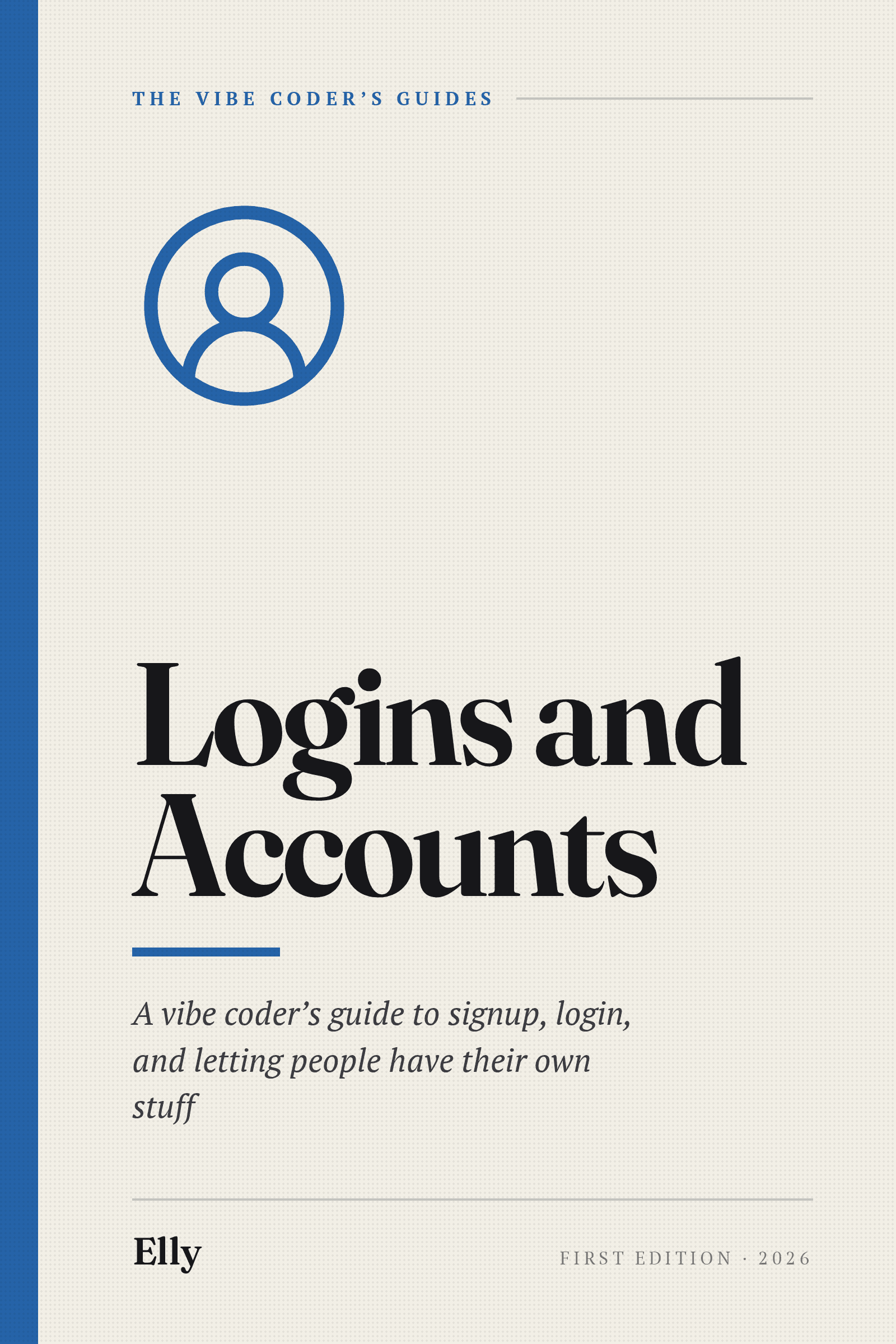 Cover of Logins and Accounts, a vibe coder's guide